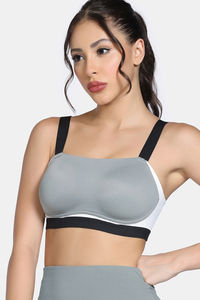 Zelocity High Impact Quick Dry Sports Bra- Wild Dove — thumbnail 5